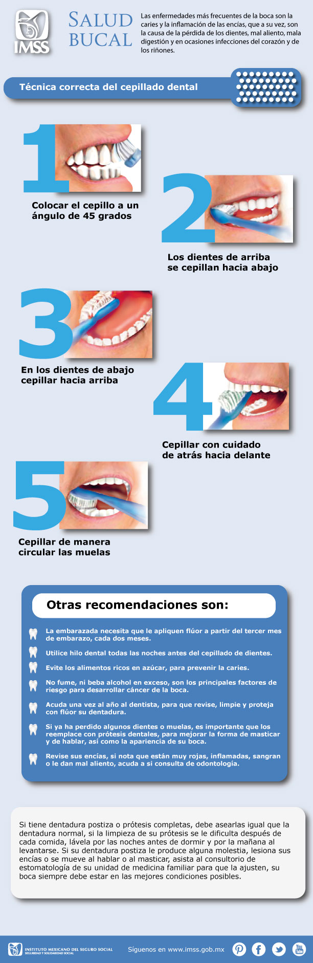 tornado comienzo Inactivo Infografía, Salud Bucal (Técnica correcta cepillado dental)